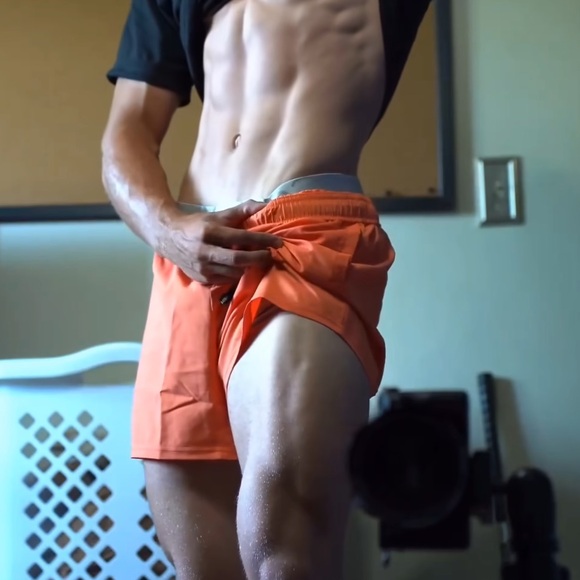 Gymshark Other - GYMSHARK MEN WORKOUT BODYBUILDING BODYBUILDER GYM SHORTS WORKOUT ORANGE ATHLETE